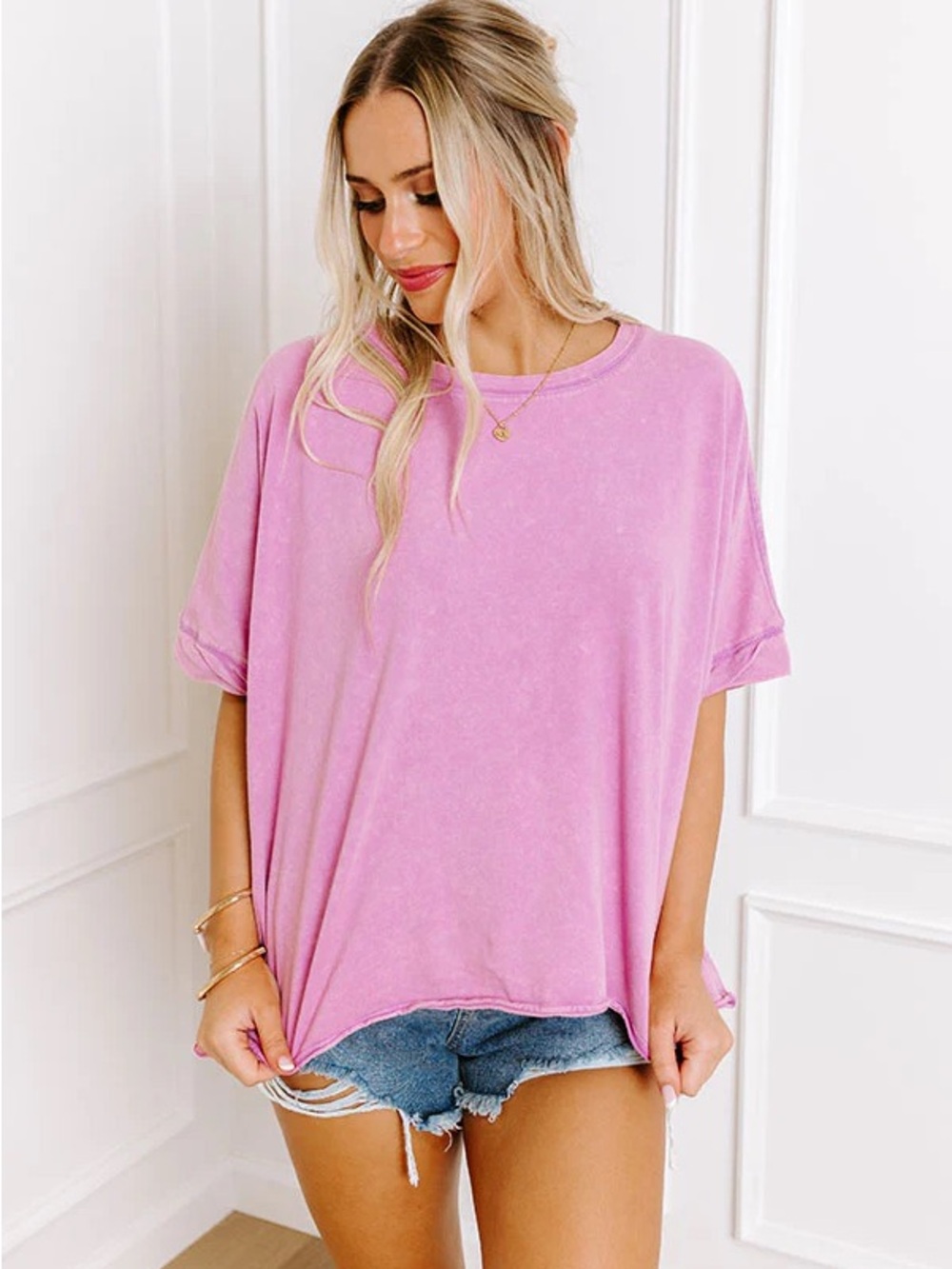 Lilac Oversized Relaxed Top